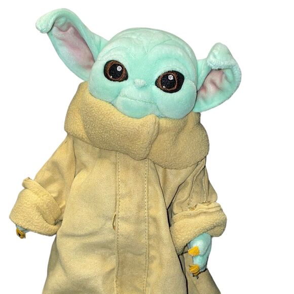 Star Wars Mandalorian Plush Baby Yoda Child Grogu Disney Embroidered Eyes 11" - Picture 2 of 12